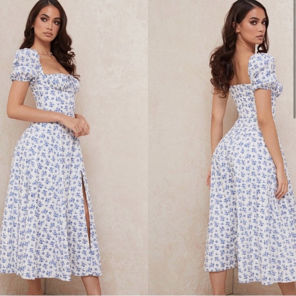 House of CB White Puff Sleeve Sundress